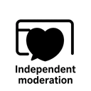 Минималистичная одноцветная иконка независимой модерации на белом фоне для раздела отзывов сайта Автосах